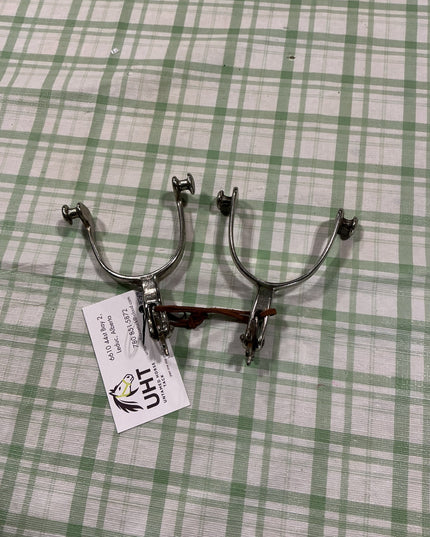 metal spurs no back strap big rollers 