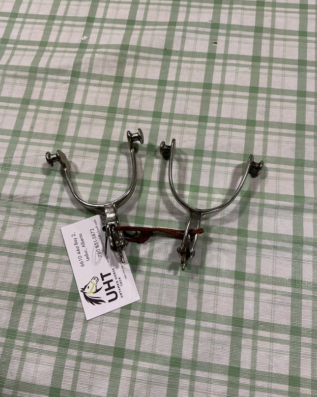 metal spurs no back strap big rollers 