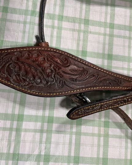 western bridle built in design leather dark 