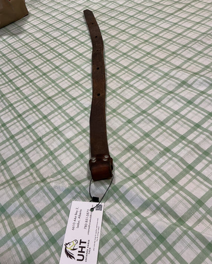western back billet leather dark brown 