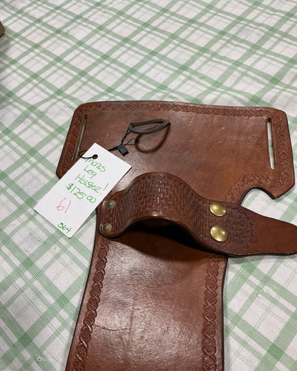 leather leg holster dark brown