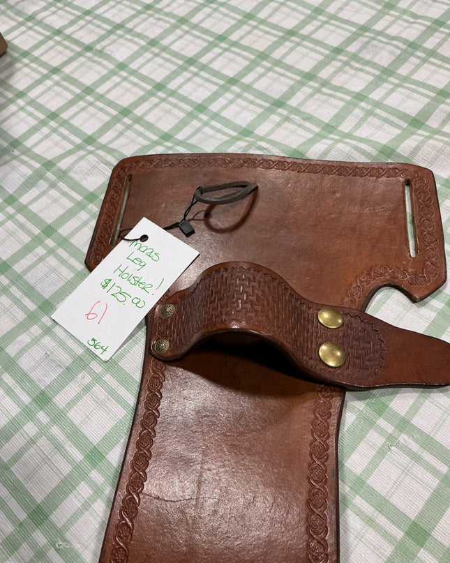 leather leg holster dark brown