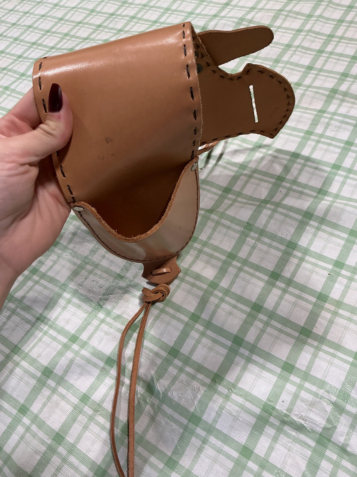 western leg holster leather