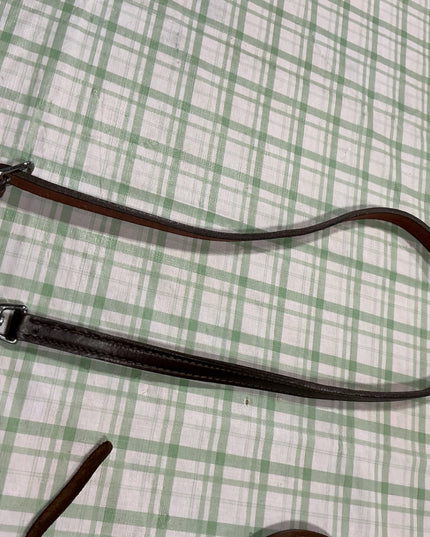 leather tie down brown 