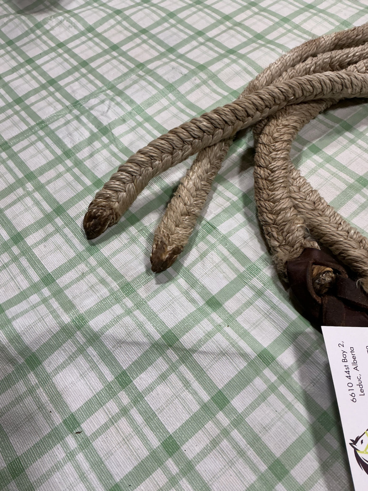 western rope split reins no clips attached