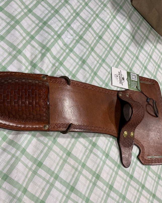leather leg holster dark brown