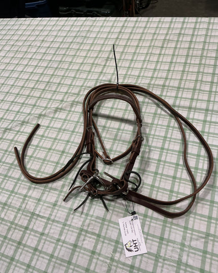 western bridle pony fitting wiht bit attached 4.5"bit 