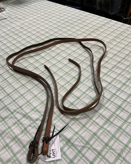 western split reins long light brown 