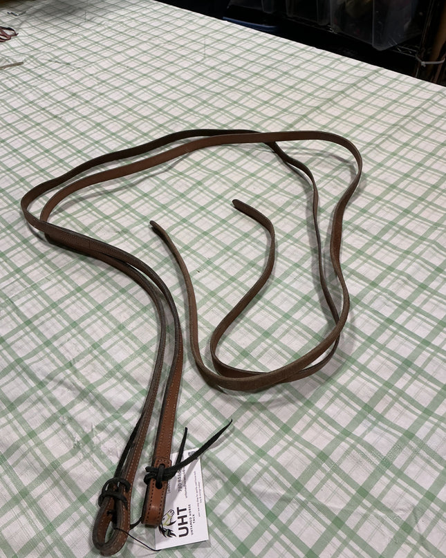 western split reins long light brown