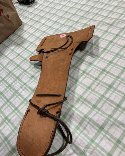leather leg holster dark brown