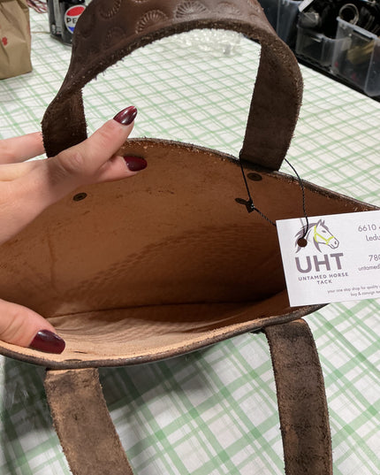 western leather purse