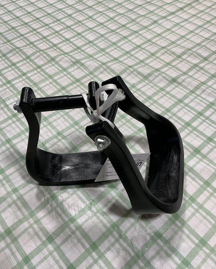 western stirrups black