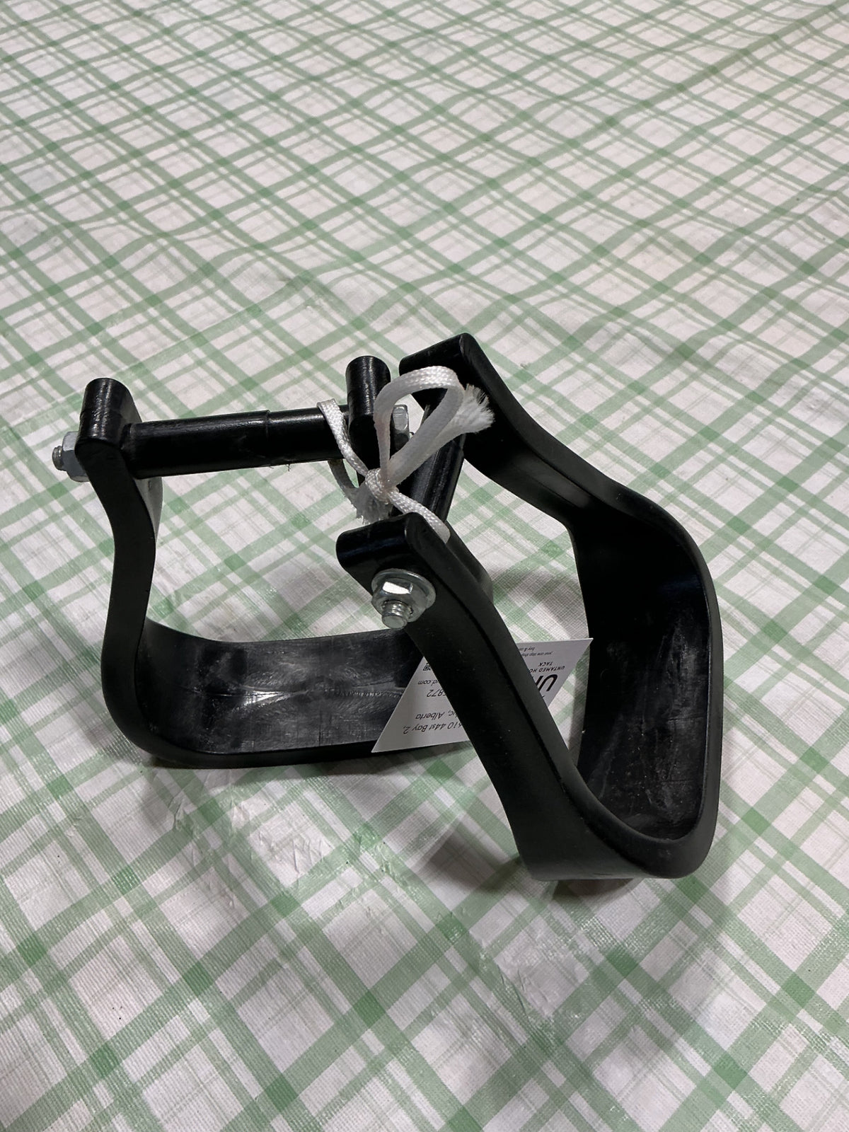 western stirrups black