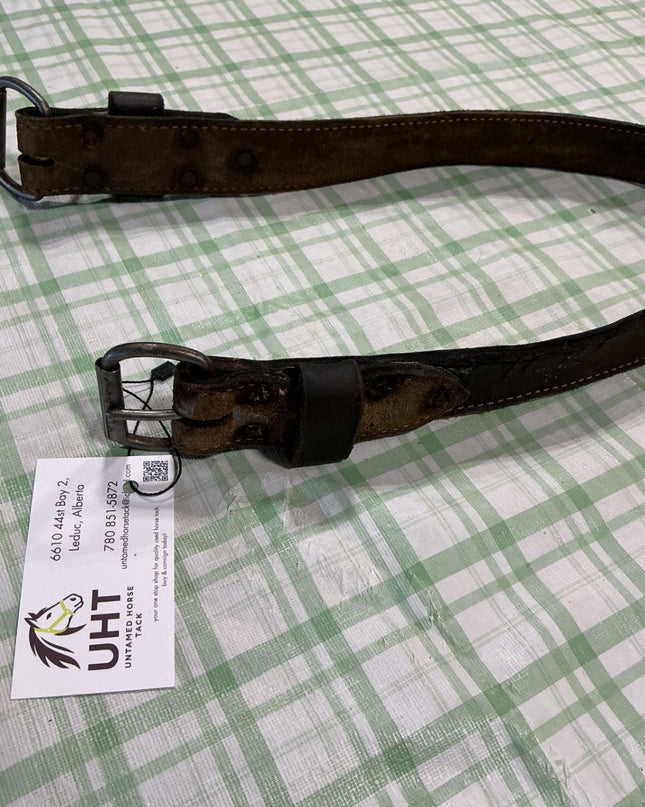 western leather back cinch