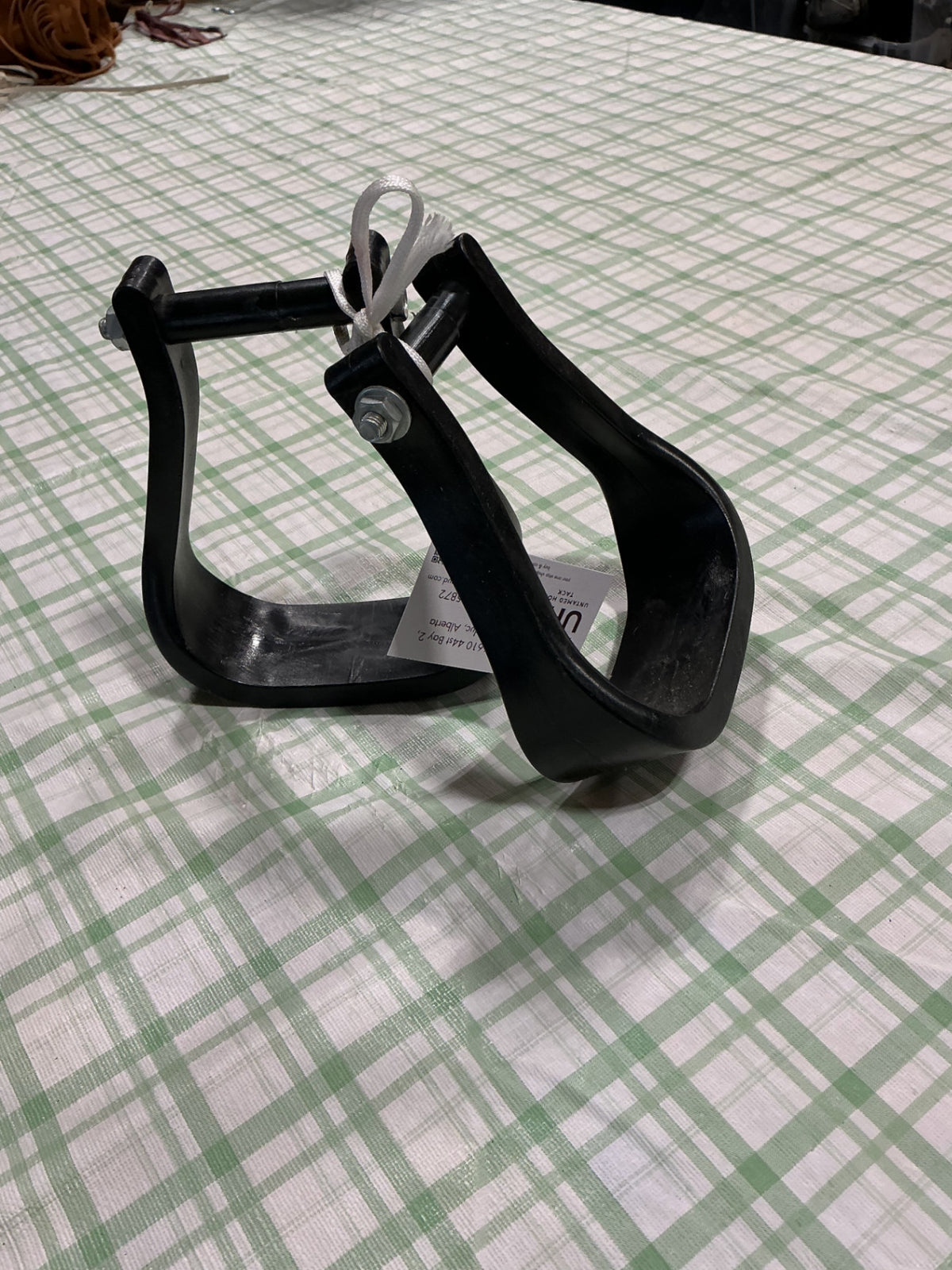 western stirrups black
