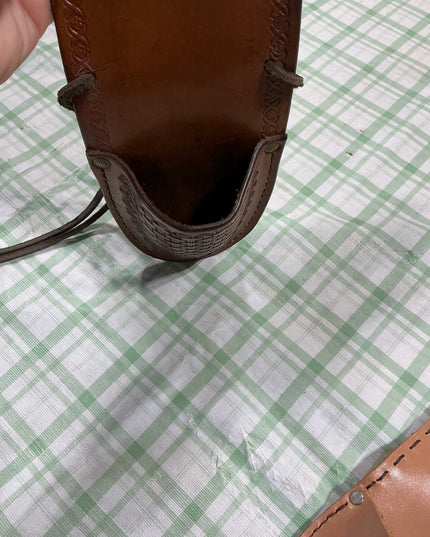 leather leg holster dark brown