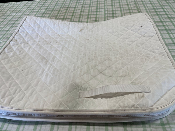 English Saddle Pad – Saddlefit4Life, White | Used, Acceptable