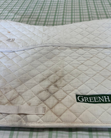 English Saddle Pad Greenhawk White