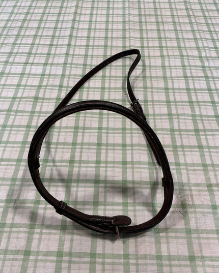 Noseband English Black Leather