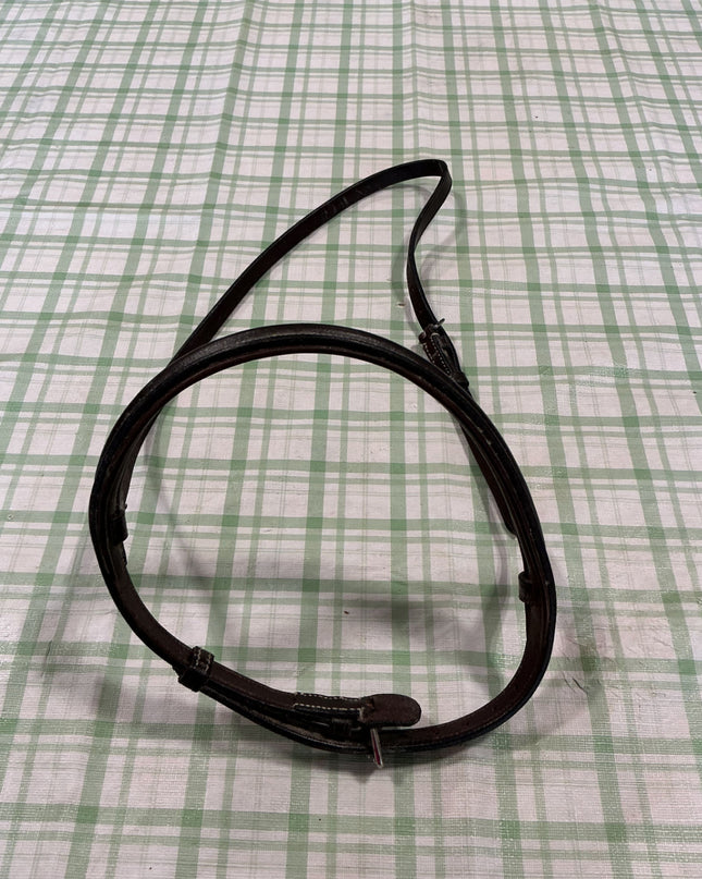 Noseband English Black Leather