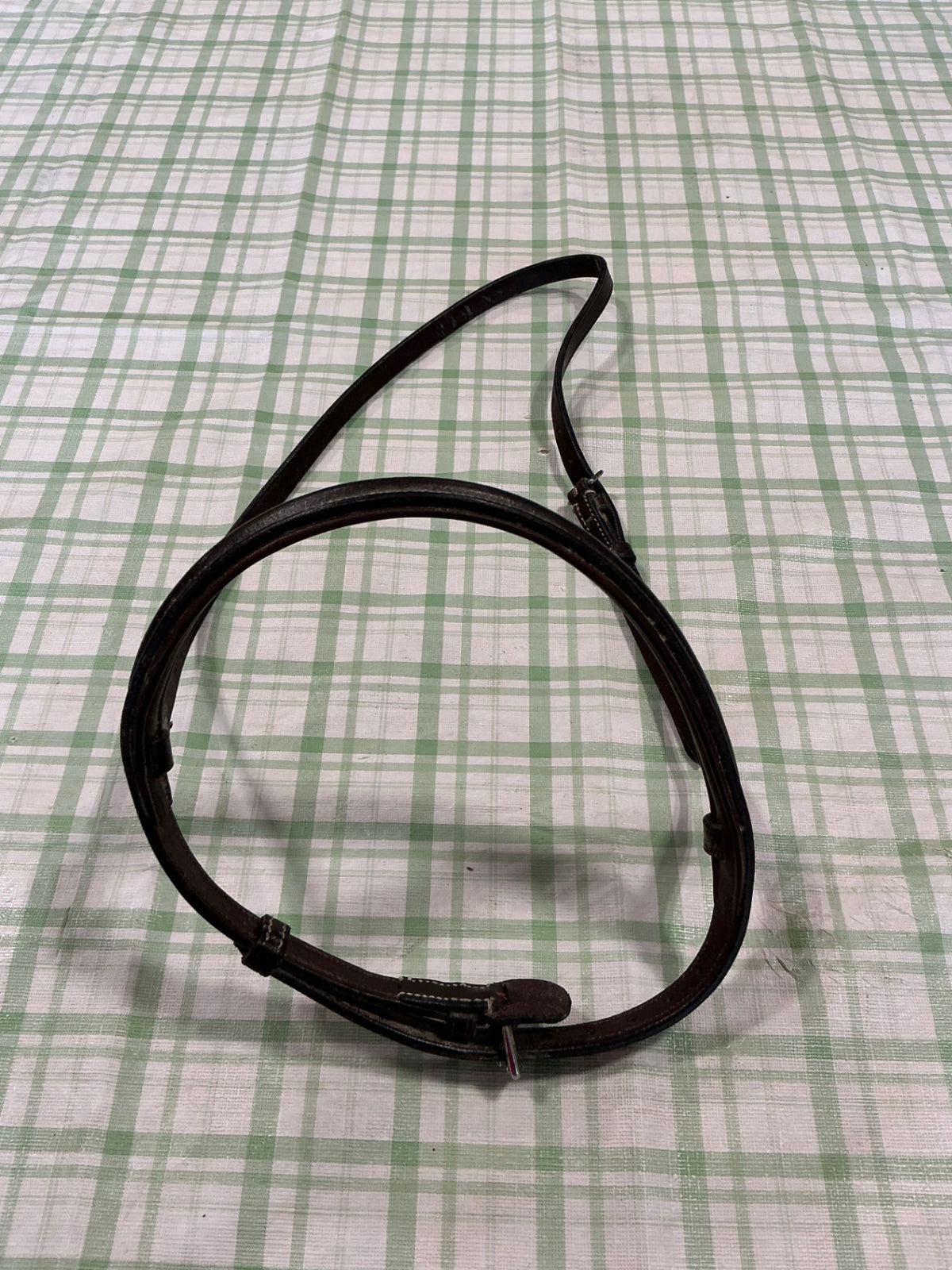 Noseband English Black Leather