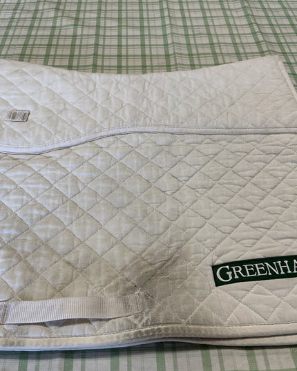 Saddle Pad English Greenhawk White 