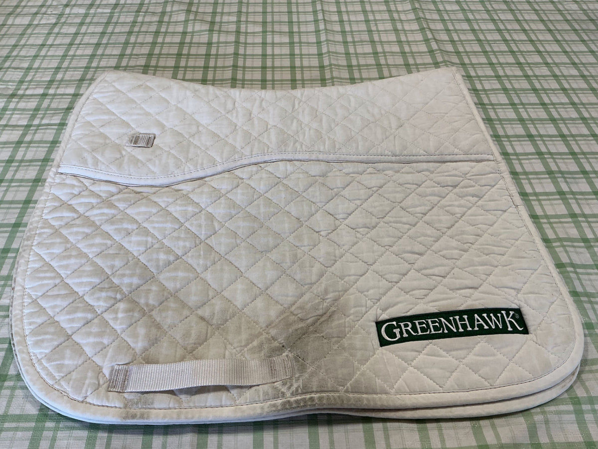 Saddle Pad English Greenhawk White