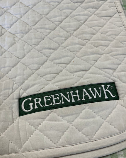 Saddle Pad English Greenhawk White 