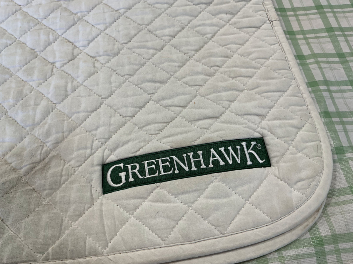 Saddle Pad English Greenhawk White