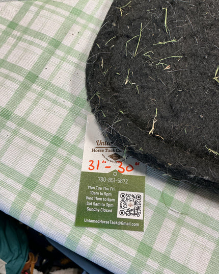 western saddle pad black felt 