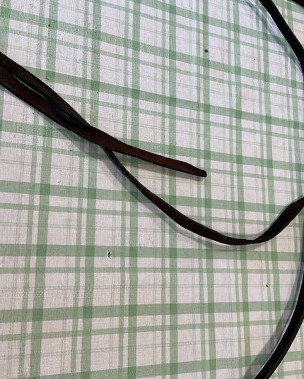 western split reins brown leather 
