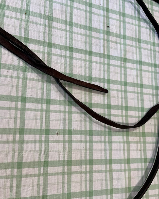 western split reins brown leather
