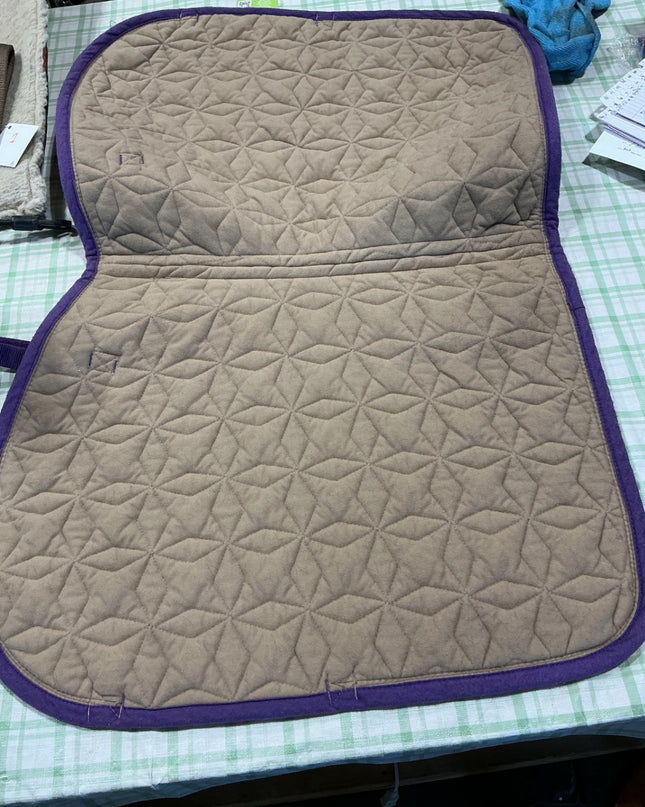 english riding pad purple 25-19"
