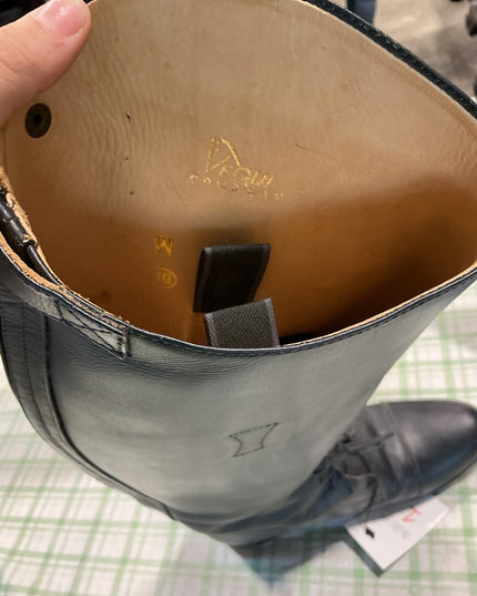 english riding boots black zip up 