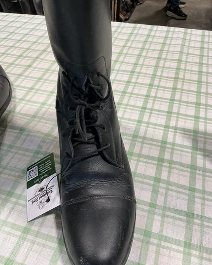 english riding boots black zip up 