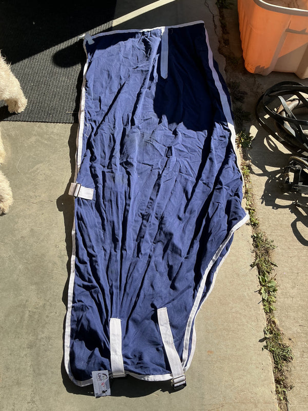 Stable Sheet – Navy, 76" (No Back Straps) | Used, Good
