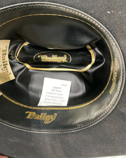 cowboy hat black felt 7 3/4
