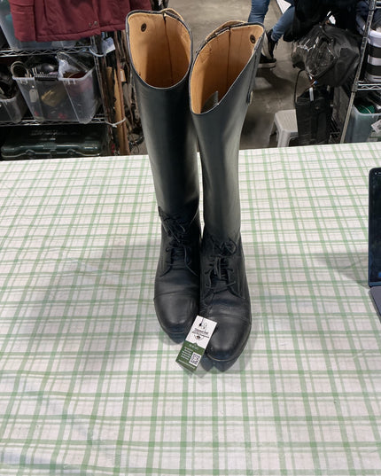 english riding boots black zip up 