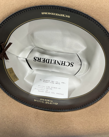 cowboy hat pecan felt 7 1/8 schneider