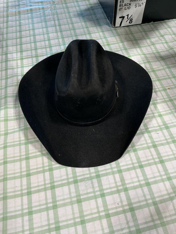 Cowboy Hat – Bailey Cattleman, Black Felt, 7 3/4 | Used, Good