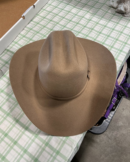 cowboy hat pecan felt 7 1/8 schneider