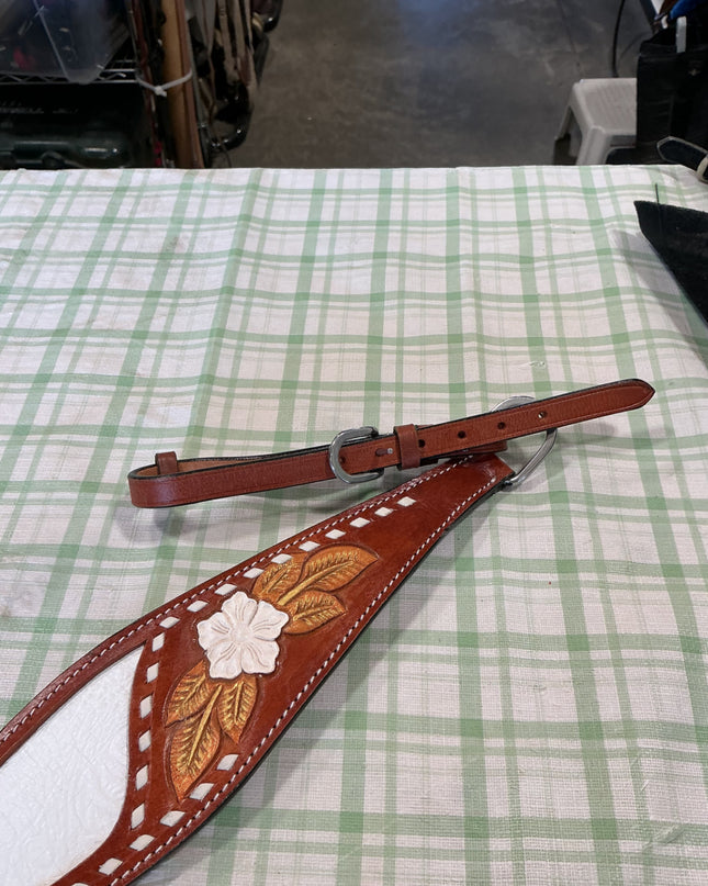 western breast collar with matching bridle one ear fit 