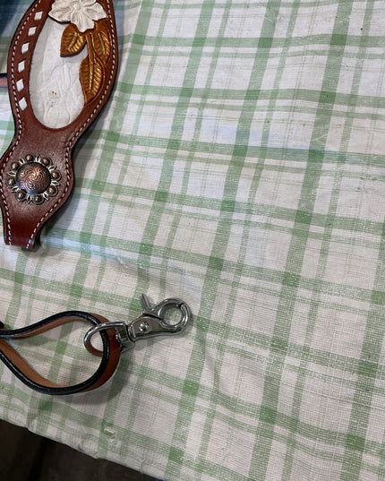 western breast collar with matching bridle one ear fit 