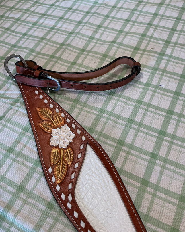western breast collar with matching bridle one ear fit 