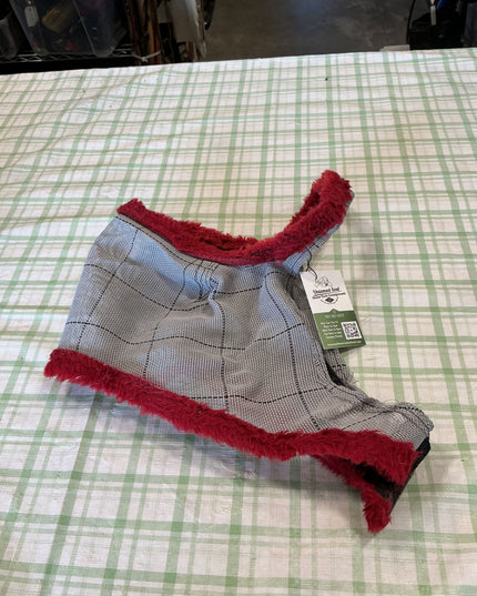 fly mask red fleece lining arab size no ears 