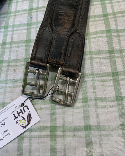 english girth black leather 