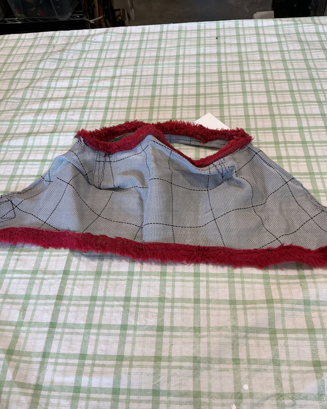 fly mask red fleece lining arab size no ears 