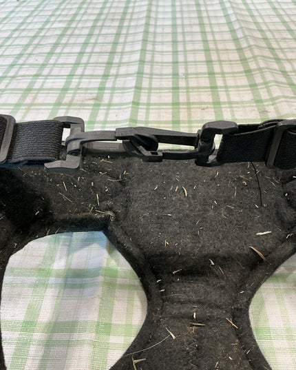 horse helmet black felt 