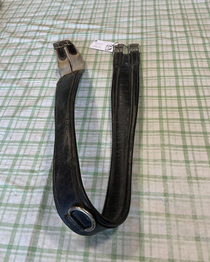 english girth black leather 