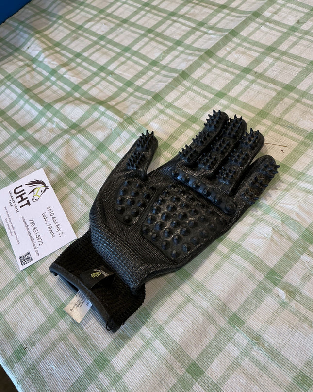 grooming glove black small 